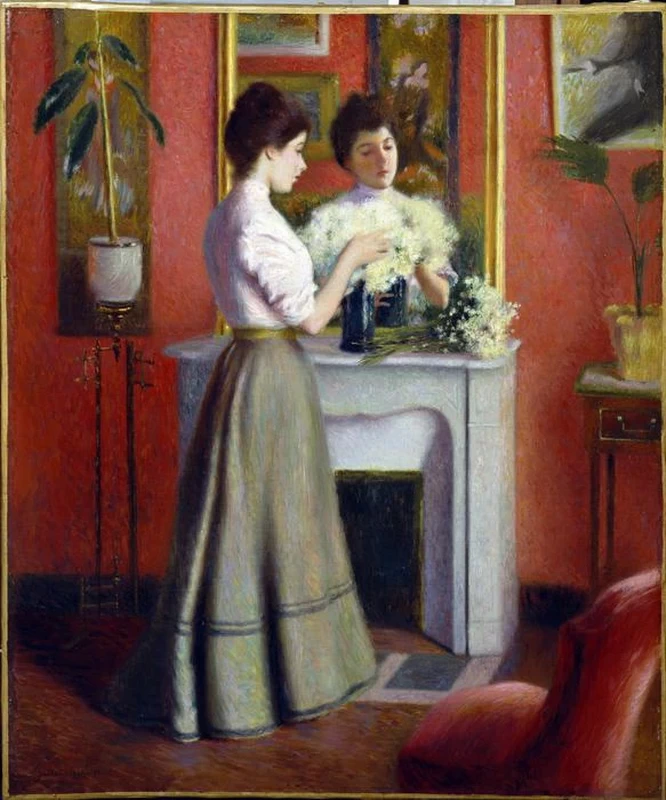 Donna allo specchio